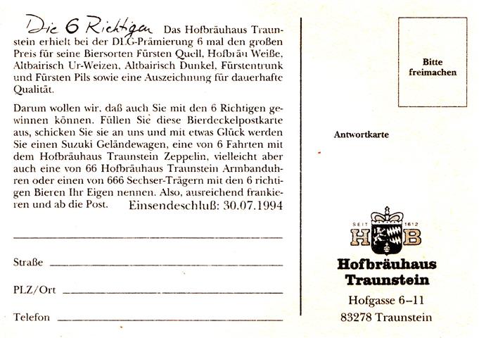traunstein ts-by hb recht 1b (200-postkarte 1994-schwarz)